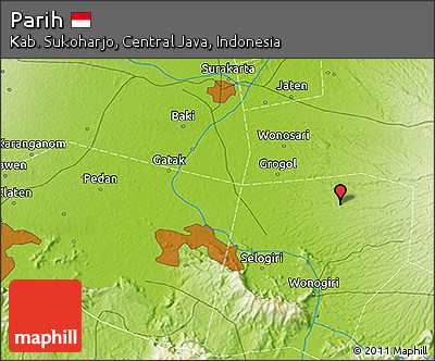 Physical 3D Map of Parih