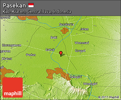 Physical 3D Map of Pasekan