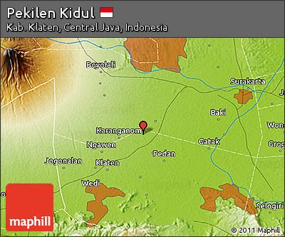 Physical 3D Map of Pekilen Kidul