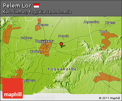 Physical 3D Map of Pelem Lor