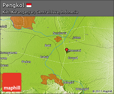 Physical 3D Map of Pengkol