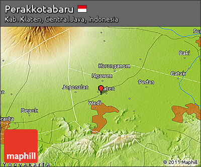 Physical 3D Map of Perakkotabaru
