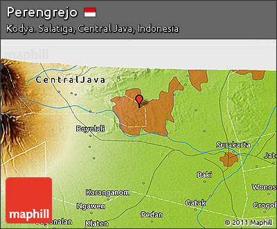 Physical 3D Map of Perengrejo