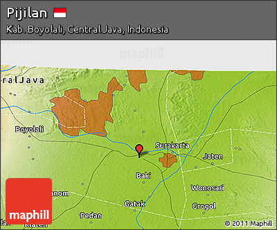 Physical 3D Map of Pijilan