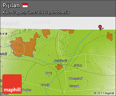Physical 3D Map of Pijilan