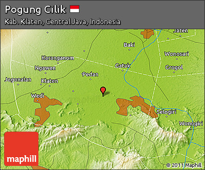 Physical 3D Map of Pogung Cilik