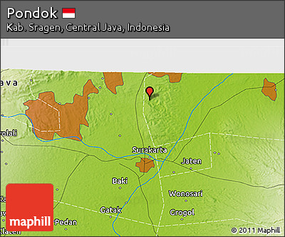 Physical 3D Map of Pondok