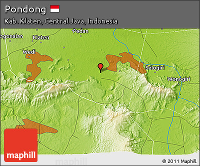 Physical 3D Map of Pondong
