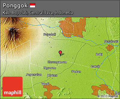 Physical 3D Map of Ponggok