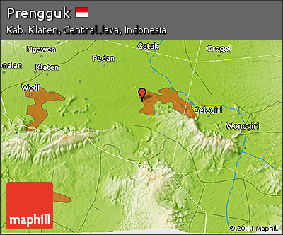 Physical 3D Map of Prengguk
