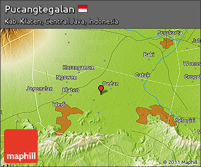 Physical 3D Map of Pucangtegalan