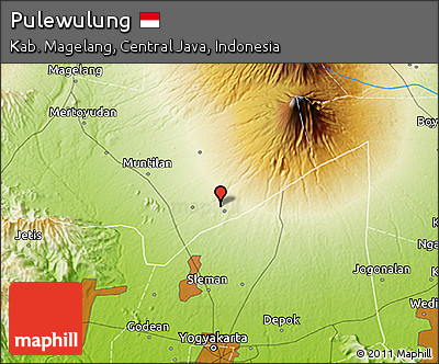 Physical 3D Map of Pulewulung
