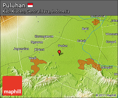 Physical 3D Map of Puluhan