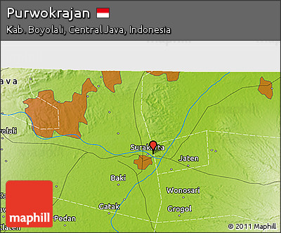 Physical 3D Map of Purwokrajan