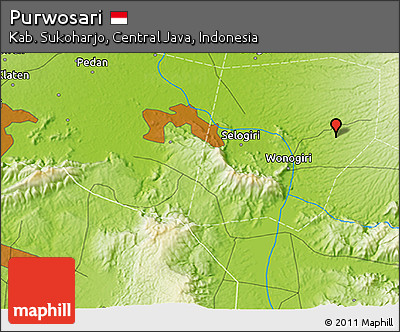 Physical 3D Map of Purwosari