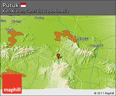 Physical 3D Map of Putuk
