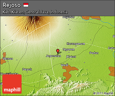 Physical 3D Map of Rejoso