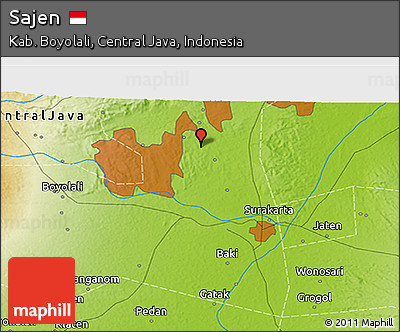 Physical 3D Map of Sajen