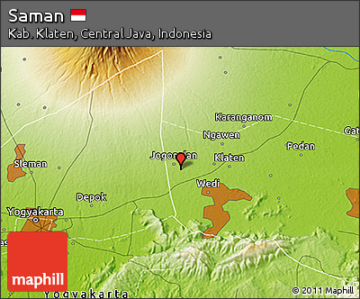 Physical 3D Map of Saman