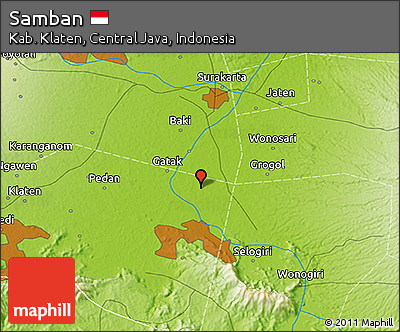 Physical 3D Map of Samban