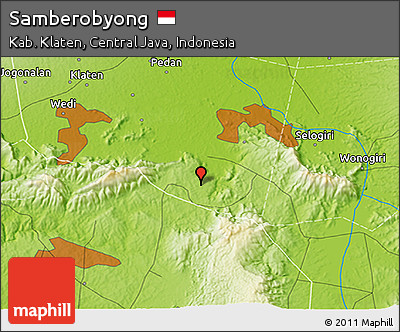 Physical 3D Map of Samberobyong