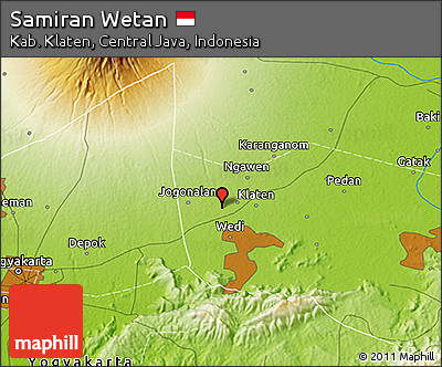 Physical 3D Map of Samiran Wetan