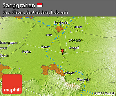 Physical 3D Map of Sanggrahan