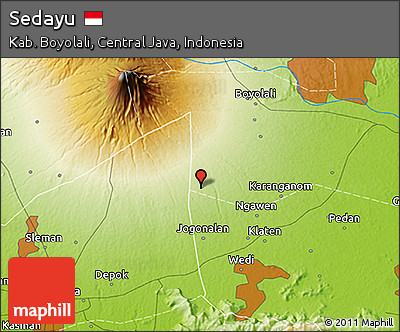 Physical 3D Map of Sedayu