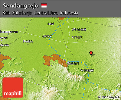 Physical 3D Map of Sendangrejo