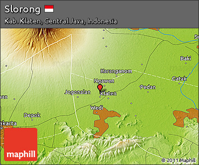 Physical 3D Map of Slorong