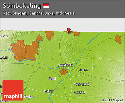Physical 3D Map of Sombokeling