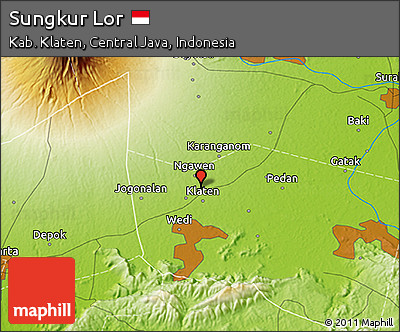 Physical 3D Map of Sungkur Lor