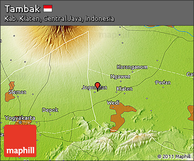 Physical 3D Map of Tambak