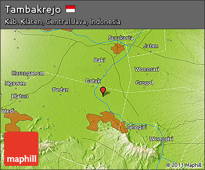 Physical 3D Map of Tambakrejo