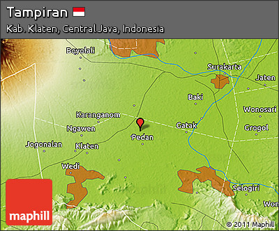 Physical 3D Map of Tampiran