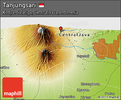 Physical 3D Map of Tanjungsari