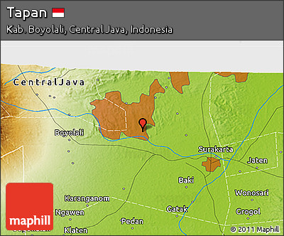 Physical 3D Map of Tapan