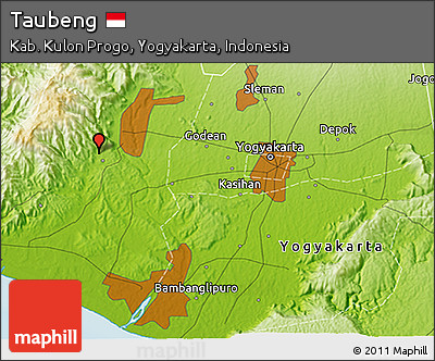 Physical 3D Map of Taubeng