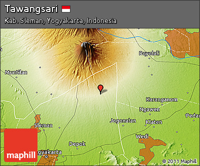 Physical 3D Map of Tawangsari