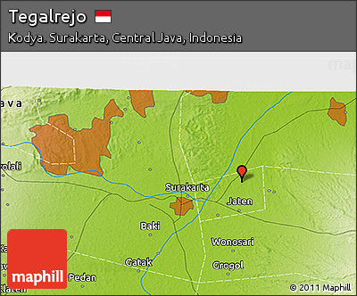 Physical 3D Map of Tegalrejo