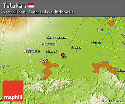 Physical 3D Map of Telukan