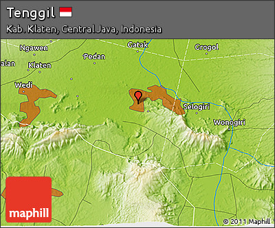 Physical 3D Map of Tenggil