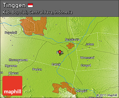 Physical 3D Map of Tinggen