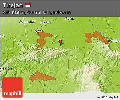 Physical 3D Map of Tirejan