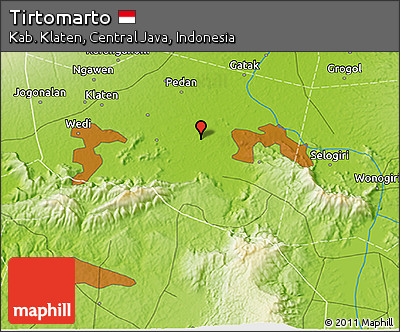 Physical 3D Map of Tirtomarto