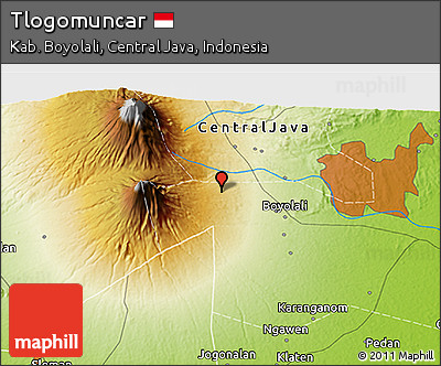Physical 3D Map of Tlogomuncar