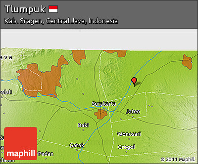 Physical 3D Map of Tlumpuk