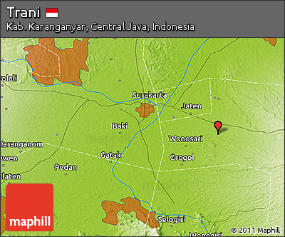 Physical 3D Map of Trani