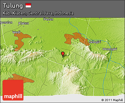 Physical 3D Map of Tulung