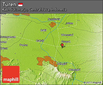 Physical 3D Map of Turen